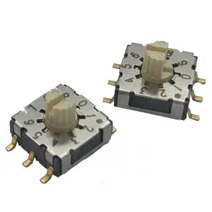 IP67 Rotary Dip Switch Sdcr-10s 10 engrenagem disjuntor 7x7 Coding Switch para interruptor do ventilador rotativo de 3 velocidades