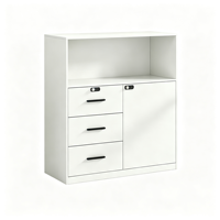 Armoire de classement autoportante en acier à 3 tiroirs avec serrure à code, design écologique pour la maison, le bureau, l'école, l'hôpital, usage commercial moderne