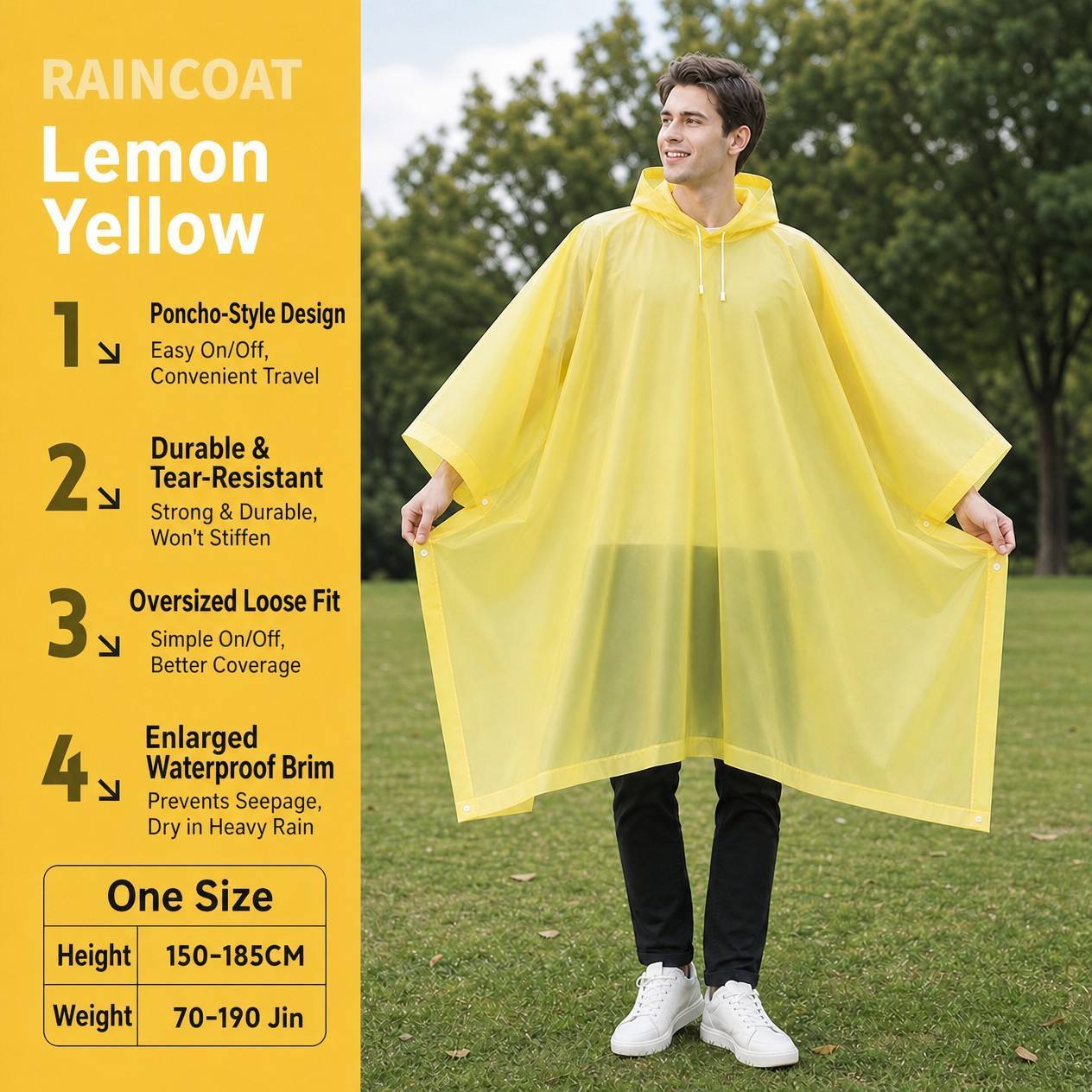 Exclusivo transfronterizo - Amarillo limón - 170g - 18 micras de grosor