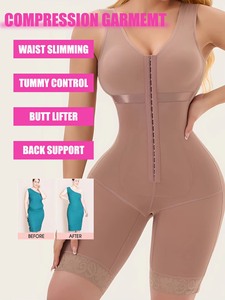 Faja Moldeadora de Cuerpo Completo para Mujer, Control de Abdomen, Entrenador de Cintura con Reducción de Muslos, Faja Postparto con Abertura en la Entrepierna - Product Image 3