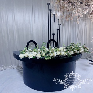 <span class=keywords><strong>Tavolo</strong></span> Moderno in Acciaio Inossidabile <span class=keywords><strong>Nero</strong></span> per Eventi Nuziali <span class=keywords><strong>e</strong></span> Cerimonie in Hotel - Product Image 1