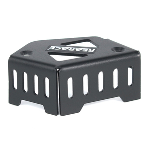 Waximoto apto para <span class=keywords><strong>Royal</strong></span> <span class=keywords><strong>Enfield</strong></span> Himalayan 450 2024-Protector de cubierta de depósito de líquido de frenos delantero + trasero de aluminio del mercado de accesorios - Product Image 1