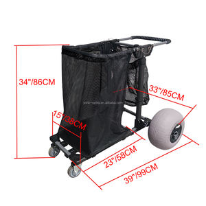 Yonk katlanabilir vagon plaj vagon balıkçılık sepeti balıkçılık ile olta tutucular ağır, büyük kapasiteli sepeti - Product Image 3