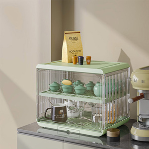Porte-gobelet stérilisé Ménage anti-poussière porte-gobelet cuisine pliable table porte-gobelet à thé boîte de <span class=keywords><strong>rangement</strong></span> armoire - Product Image 1