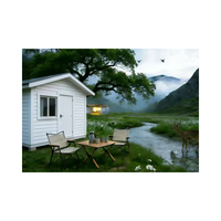 WooWild Abri de jardin moderne, portable, préfabriqué, modulaire, mobile, intelligent, étanche, en HDPE, alimenté à l'énergie solaire et écologique