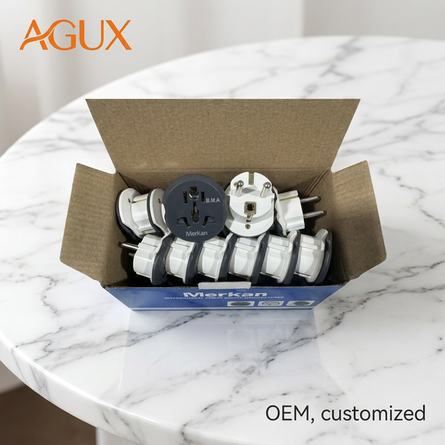 Industrial Germany Standards 2 Pin EU UK Travel Adapter Wall Socket Multi-Plug Converter 16A Copper Plug IP44 NFC Type China USB