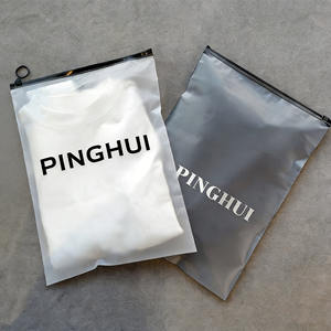 Custom Frosted Recycled Zipper Bags Clothing <b>Packaging</b> - Product Image 3