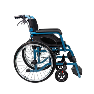 Silla de Ruedas Manual Plegable para Adultos Mayores o con Discapacidad, Reposabrazos y Reposapiés Fijos, Silla de Ruedas Ligera y Portátil - Product Image 2