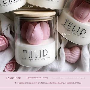 شموع زهور فاخرة مطبوعة حسب الطلب, شموع فاخرة للعلاج بالروائح العطرية لأستوديو اليوغا وعطلات عيد الشكر - Product Image 3