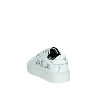 Baskets tendance en toile blanches et argentées pour filles Gaelle Paris, taille 28 - Product Image 2