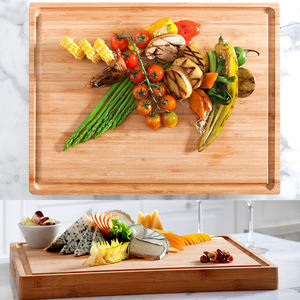 库存1.5 “特厚大屠夫块木竹切割砧板末端谷物熟食店奶酪服务板套装 - Product Image 3