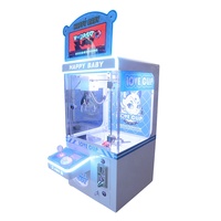 Mini-grue pour enfants - Petit jeu d'arcade à monnayeur avec fonction de capture de poupées et de prix pour les fêtes