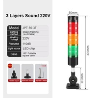 Tour de signalisation LED JZCN JPT-50 avec buzzer, trois couleurs, multicouche, en PC, indicateur d'alarme d'avertissement pour machine industrielle