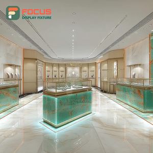 Modern High End Jewelry Display Case Laminated Finish Jewelry Shop Display Cabinet - Product Image 3