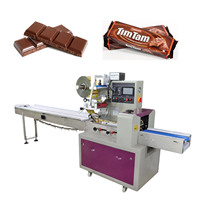 Machine d'emballage horizontale automatique pour barres de granola, barres protéinées, chocolats et snacks, avec contrôle servo