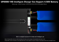 Chargeur intelligent LiPo LiHV UP2000-14S durable 6-14S Photographie Drone d'arpentage agricole de sauvetage en cas d'incendie