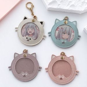 New <b>Cat</b> Shape Pins Badge Protector Case PU Leather Badge Case 58mm Anime Badegs Bag Decoration Bag Accessories - Product Image 2