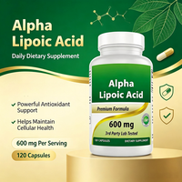 Capsules de complément alimentaire OEM, marque privée, capsules d'acide alpha-lipoïque naturel