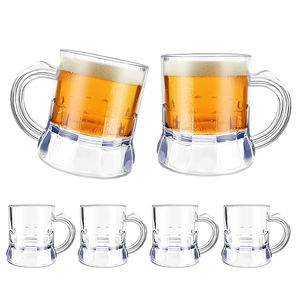 Mini Jarras de Cerveza y Vasos de Chupito de Plástico Clásicos de 1 oz con Asa, Reutilizables, para Degustación, Ideales para Fiestas y Eventos - Product Image 1
