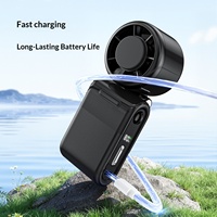 Ventilateur de cou pliable AntarcChill 3000mAh à moteur sans balais, haute vitesse, mains libres, portable, turbo mini, alimenté par batterie, pour extérieur
