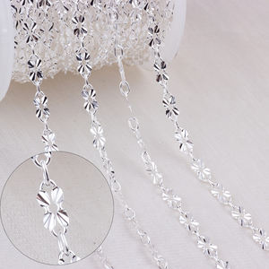 14k Gold Filled/925 Silver Dapped Lip Chains DIY Necklace Bracelet Anklets <strong>Jewelry</strong> Making Permanent Handmade Chains <strong>Supplies</strong> - Product Image 3