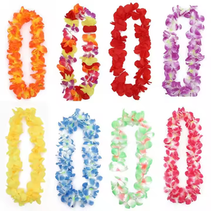Prêt à Expédier Mix Designs Coloré Hawaïen Leis Collier Guirlande de Fleurs pour la Décoration d'Activités - Product Image 3