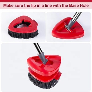 Accessoires ménagers vadrouille remplacer la brosse à récurer de base de tête avec ensemble de poignées Compatible avec le système O <span class=keywords><strong>Cedar</strong></span> 1 réservoir - Product Image 3