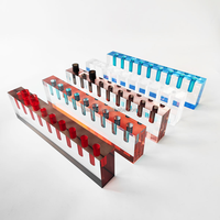Support de bougie en lucite Judaica, Menorah juive en acrylique peinte par Judy pour Hanouka