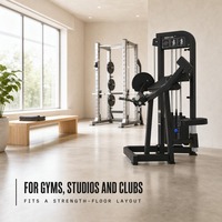 Machine à curls biceps double fonction REYK en acier, sélection de charge par broche, pile de poids 80 kg pour la force des bras, équipement de musculation pour salle de sport