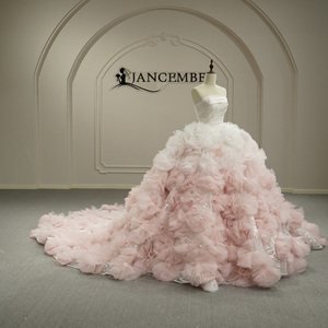 Vestidos de 15 Años Modernos con Apliques Gt26065, Vestido de Gala para Niñas, Vestidos de Quinceañera con Pliegues, Flores y Degradado Rosa - Product Image 3