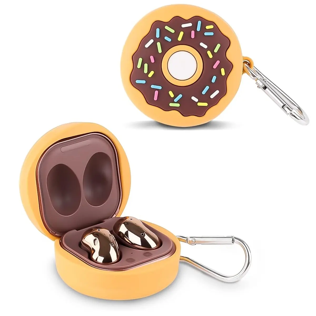 Custom 3d Cartoon Food Donuts Siliconen Oortelefoon Hoesje Voor Samsung Galaxy Buds Live Pro Buds 2 Pro Buds Fe Beschermhoes