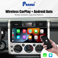 Lecteur DVD de voiture Penhui Hi-Fi 12,3 pouces pour Toyota FJ Cruiser 2007-2013, lecteur multimédia DSP, Android 10.0, CarPlay 2 Din