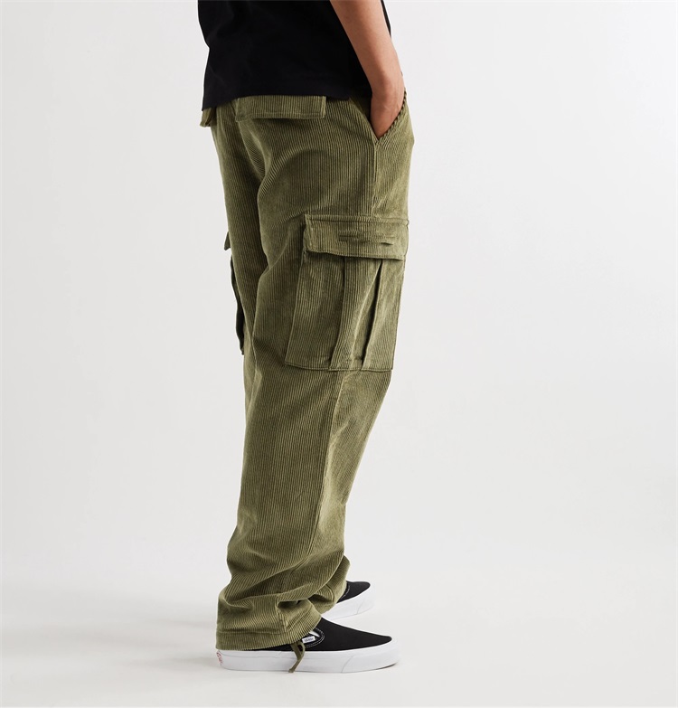 Custom Men's Straight Leg Corduroy Cargo Pants - Autumn