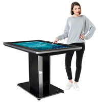 Table tactile interactive intelligente, bureau multimédia pour écran publicitaire numérique, affichage de dessins, présentation de rapports commerciaux