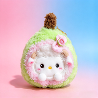 Porte-clés en peluche personnalisé en usine, motif mouton guave, breloque de sac, jouet en peluche chiot, figurine en peluche pour machine à griffes