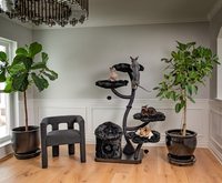 Arbre à chat floral personnalisé tour de maison en bois décoratif griffoir pour animaux de compagnie jouets d'arbre de noël chats fleur arbre à chat pour grand chaton