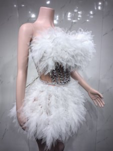 Ensemble Haut et Jupe Sexy en Dentelle, Robe Rose <span class=keywords><strong>Tendance</strong></span>, Club Dragqueen 303, Performance Y001 - Product Image 3