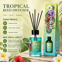 Rietdiffuser 100ml Bloemig Fruitig Huisgeur Geurstokjes Set Langdurige Natuurlijke Etherische Olie Ruimteverfrisser Cadeau