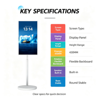 Papan Reklame LCD Mobile Portabel Digital Signage untuk Promosi Acara Pameran di Pusat Perbelanjaan