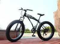 HG-A50 Vélo de neige Shark 26 pouces avec amortisseur, frein à disque, vitesse variable, pneus larges 4.0+, vélo de plage, style Harley