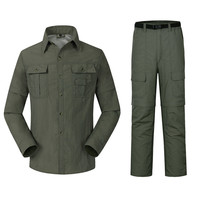 Chemise tactique à séchage rapide pour homme, chemise uniforme, manches longues amovibles pour la randonnée, l'escalade, la chasse, chemise à manches détachables