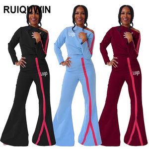 RUIQUWIN abito donna Casual Comfort Sexy pantaloni svasati diagonali eleganti <span class=keywords><strong>abbigliamento</strong></span> <span class=keywords><strong>sportivo</strong></span> - Product Image 1