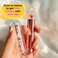 Rouge à lèvres en gelée de fleurs sous forme de crème baume à lèvres en cristal magique avec produit de maquillage polyvalent magique à changement de couleur