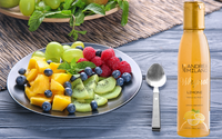 Vinaigre balsamique aromatisé au citron, fabriqué en Italie, glaçage crémeux Andrea Milano, bouteille liquide de 150 ml pour condiments