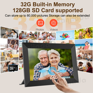 Cadre photo numérique LCD Wi-Fi Cloud 10,1 pouces avec 32 Go de mémoire, application FrameO, partage d'album vidéo, prix d'usine - Product Image 4