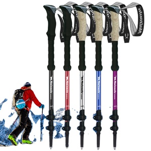 Trekking Poles Aluminum Alloy 3 Section Telescopic Hiking Walking Sticks With EVA Handle For Outdoor Mountaineering - Product Image 2
