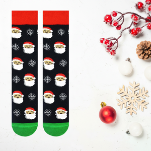 Chaussettes en tissu éponge respirant à motif brodé Père Noël, logo personnalisé, taille unique, pour un usage quotidien en hiver - Product Image 3