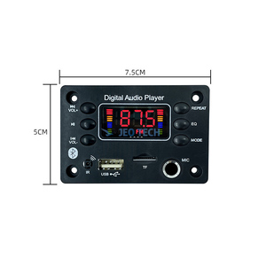 Modul dekoding MP3 <span class=keywords><strong>Bluetooth</strong></span> 12V, motherboard speaker mobil lossless audio mendukung Aksesori DIY - Product Image 4