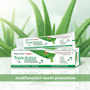 Dentifrice blanchissant à l'aloe vera 3 en 1, à base de plantes, sans <span class=keywords><strong>fluor</strong></span>, haleine fraîche, saveur menthe, 100g, marque privée - Product Image 4