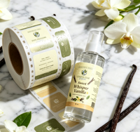 Étiquettes autocollantes personnalisées pour produits de soin corporel, impression de logo sur mesure, étiquettes imperméables pour bouteilles de produits de beauté